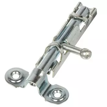 Задвижка дверная пустотельный ригель, Кунгур, 60 мм, 3Т1, 3 223, серебреная