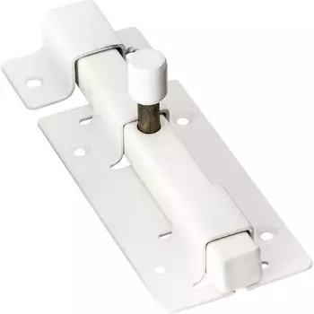 Задвижка дверная, ригель квадратный, Секрет-Киров, ЗД-06, 12576, белая