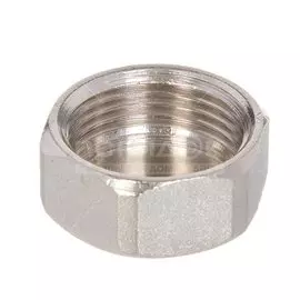 Заглушка 1", г, никель, латунь, РосТурПласт