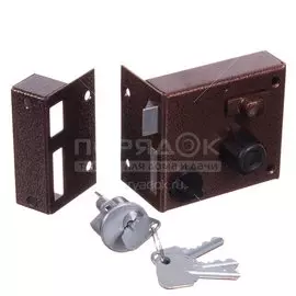 Замок накладной дверной, Балтика-2, 2 073, медный антик