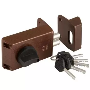 Замок накладной дверной, Просам, ЗНД 1А, 1 997, медный антик