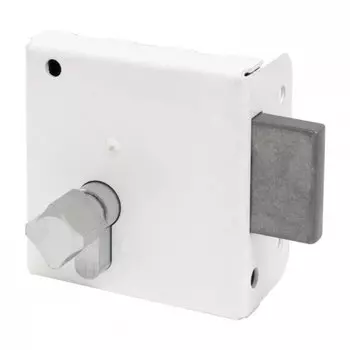 Замок накладной дверной, Птимаш, ЗН1-1, 15087, белый