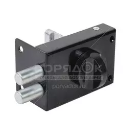 Замок накладной дверной, Омега, ЗН1 2Р, 00-00005079, черный