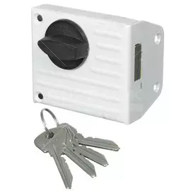 Замок накладной дверной, Зенит, 3Н1-2.1, 00-00000650, белый