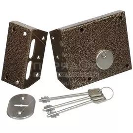 Замок накладной дверной, Зенит, ЗН4-2, 00-00000673, бронза