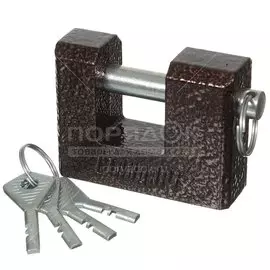 Замок навесной Аллюр, ВС2-3-01С, 7 747, коробка, дисковый, серый, 79 мм, 3 ключа