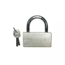 Замок навесной Ермак, CY80, 468-029, дисковый, серый, 80 мм, 3 ключа