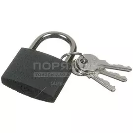 Замок навесной Falco/Pокот, 673-013, цилиндровый, серый, 38 мм, 3 ключа
