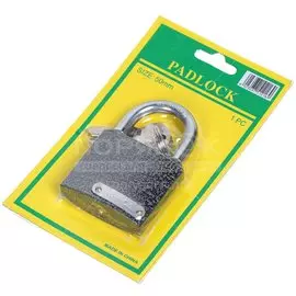 Замок навесной SPE13353A-14 333886, блистер, влагонепроницаемый, серый, 50 мм