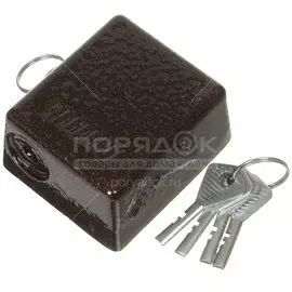 Замок навесной Стандарт, ВС2-10-01С, 7 898, коробка, гаражный, дисковый, медный, 80 мм, 3 ключа