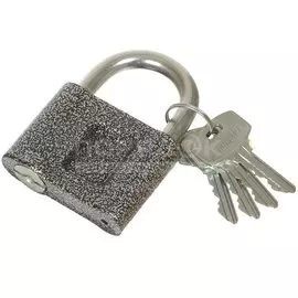 Замок навесной Стандарт, ВС-1.02С, 7 458, коробка, цилиндровый, медный, 70 мм, 4 ключа