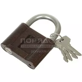 Замок навесной Стандарт, ВС-1.03С, 7 459, коробка, цилиндровый, медный, 84х117х20 мм, 3 ключа