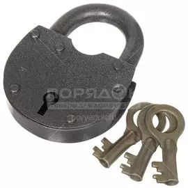 Замок навесной Старт, ЗВС-2, сувальдный, серый, 3 ключа