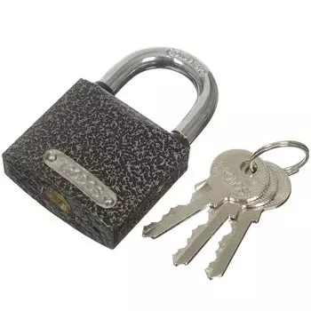 Замок навесной Trodos, BC-HG36-50, 210 045, блистер, цилиндровый, серый, 3 ключа