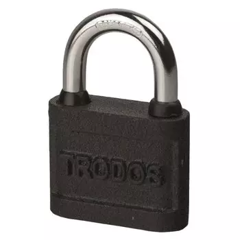 Замок навесной Trodos, BC-HG45-32, 210 049, блистер, цилиндровый, черный, 3 ключа