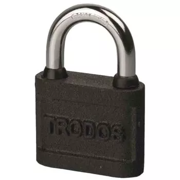 Замок навесной Trodos, BC-HG45-40, 210 050, блистер, цилиндровый, черный, 3 ключа
