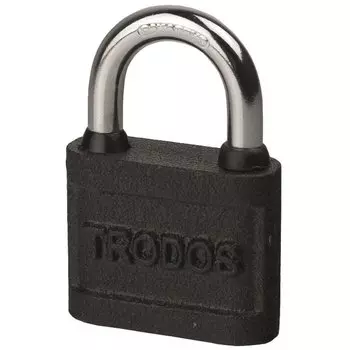 Замок навесной Trodos, BC-HG45-50, 210 051, блистер, цилиндровый, черный, 3 ключа