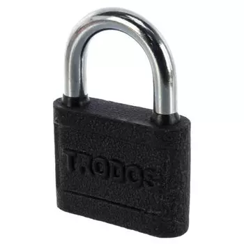 Замок навесной Trodos, BC-HG45-75, 210 053, блистер, цилиндровый, черный, 3 ключа