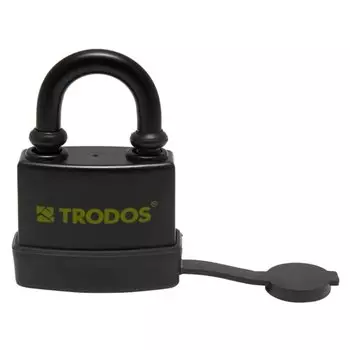 Замок навесной Trodos, ВС-IG1-45, 210 259, блистер, дисковый, всепогодный, черный, 1 секретность, 3 ключа