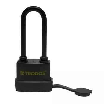 Замок навесной Trodos, ВС-IG1-45L, 210 261, блистер, дисковый, всепогодный, черный, 1 секретность, 3 ключа