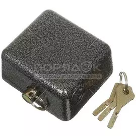 Замок навесной Trodos, ВС-KD-10-90, 210022, коробка, дисковый, 3 ключа