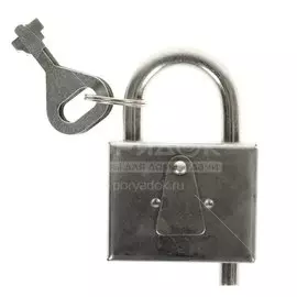 Замок навесной Зенит, ВС5, 00-00000424, сувальдный, серый, 58 мм, контрольный, 2 ключа