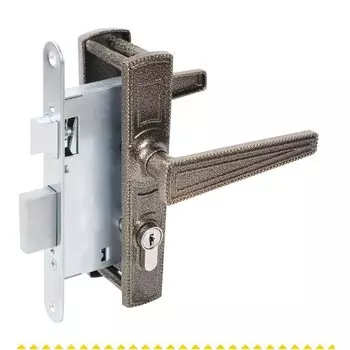 Замок врезной Абсолют, ЗВ4-3/01, БП-00013511, ручка в комплекте, цилиндровый, бронза