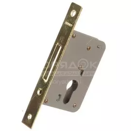 Замок врезной Аллюр, 6040 PВ, 1215, без ручки, цилиндровый, золото