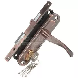 Замок врезной Apecs, 1223/60-AС, 16815, ручка в комплекте, цилиндровый, медный