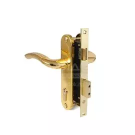 Замок врезной Apecs, 1227/60-G/GM, 16821, ручка в комплекте, цилиндровый, золотой