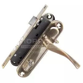 Замок врезной Apecs, 1523/60-AB, 17396, ручка в комплекте, цилиндровый, бронзовый