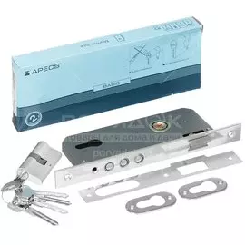 Замок врезной Apecs, 2200/60-CR, 17165, без ручки, цилиндровый, хром