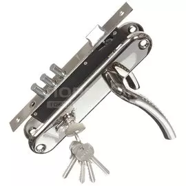 Замок врезной Apecs, 2227/60-NI/NIS, 17577, ручка в комплекте, цилиндровый, никель