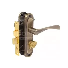 Замок врезной Avers, 0823/60-C-AB, 17204, ручка в комплекте, цилиндровый, бронзовый