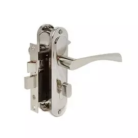 Замок врезной Avers, 0823/60-C-NI, 17207, ручка в комплекте, цилиндровый, никель