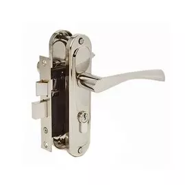 Замок врезной Avers, 0823/60-NI, 17203, ручка в комплекте, цилиндровый, никель