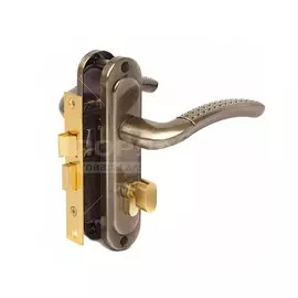 Замок врезной Avers, 0827/60-C-AB, 172012, ручка в комплекте, цилиндровый, бронзовый