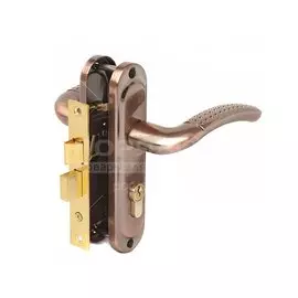 Замок врезной Avers, 0827/60-C-AС, 172013, ручка в комплекте, цилиндровый, медный