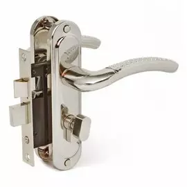 Замок врезной Avers, 0827/60-C-NI, 17215, ручка в комплекте, цилиндровый, никель