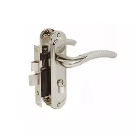 Замок врезной Avers, 0827/60-NI, 17211, ручка в комплекте, цилиндровый, никель