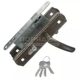 Замок врезной Avers, ЗВ4-1-8, 20746, ручка в комплекте, цилиндровый, бронзовый