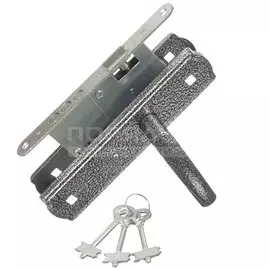 Замок врезной Avers, ЗВ9-4-1-4, 20751, ручка в комплекте, сувальдный, серебряный