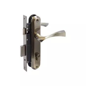 Замок врезной Булат, ЗВ4-1.03.01 НОМОС, 13 557, ручка в комплекте, цилиндровый, бронза