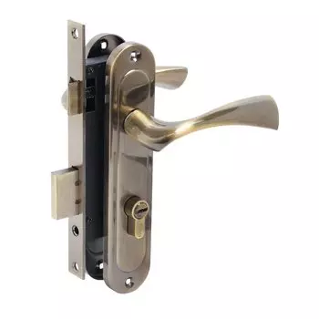 Замок врезной Булат, ЗВ4-1.70.03.01 НОМОС, 13 974, ручка в комплекте, цилиндровый, бронза