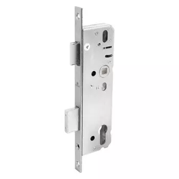 Замок врезной Булат, ЗВ 4-1.35.92.16.08, 15877, без ручки, цилиндровый, для узкопрофильных дверей, хром