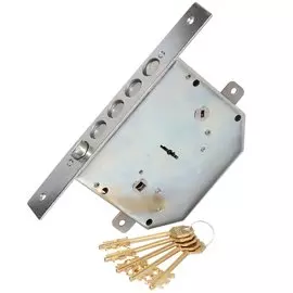 Замок врезной КЛАСС - GSSM-012, 2265, без ручки, сувальдный, левый, хром