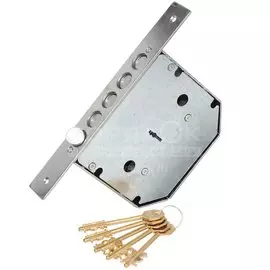 Замок врезной КЛАСС - GSSM-012, 19107, без ручки, сувальдный, правый, хром