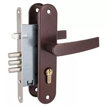 Замок врезной Просам, ЗВ 4-31/55.РФ.55-002, 78 928, ручка в комплекте, цилиндровый, 6770, медь