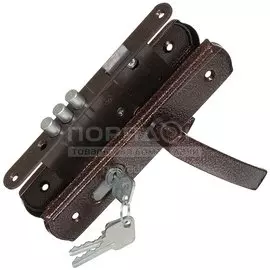 Замок врезной Строммашина, ЗВ4-1-8-17, ручка в комплекте, цилиндровый, медный