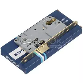 Замок врезной Trodos, 85R1 PB, 202169, без ручки, цилиндровый, золотой